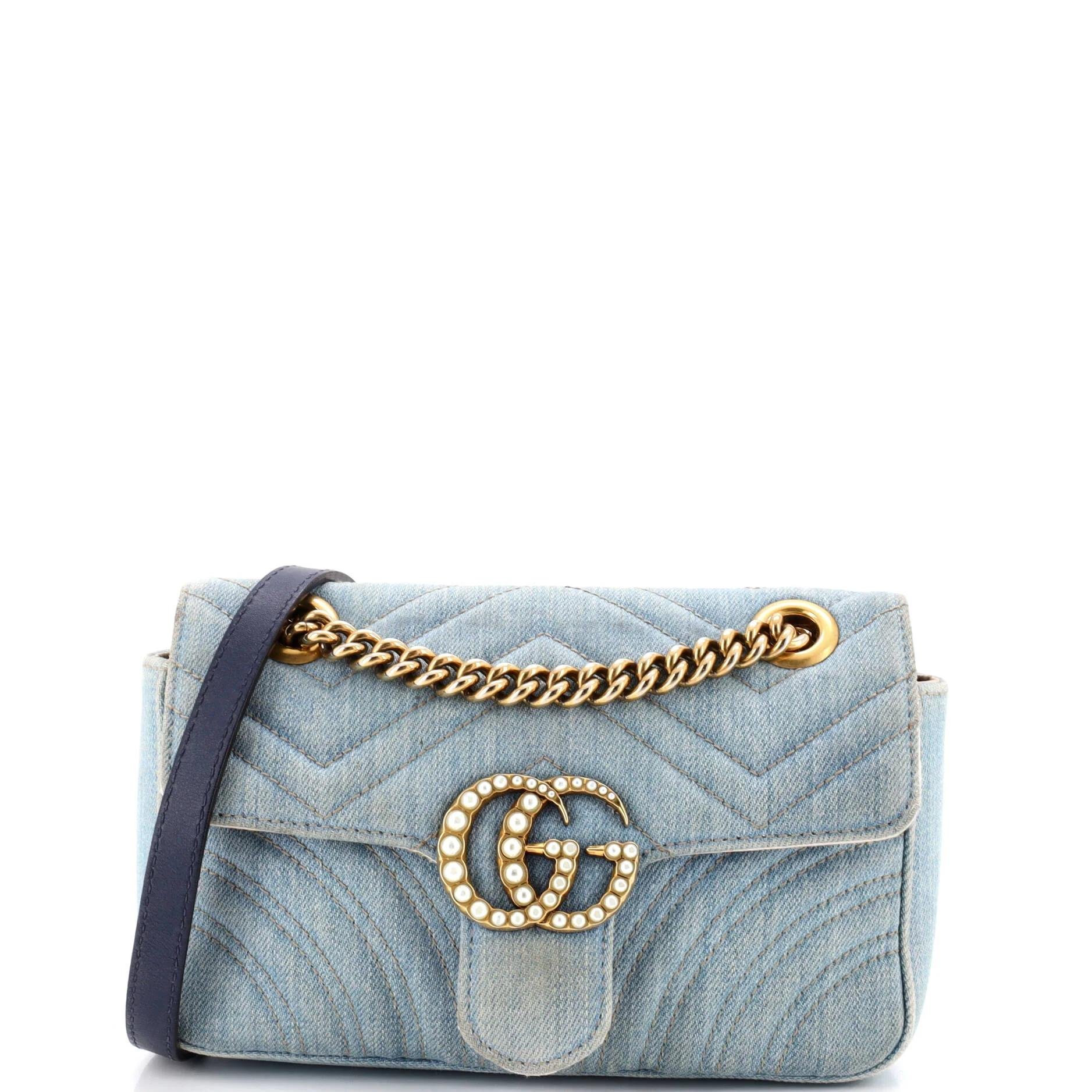 Pearly GG Marmont Flap handbag