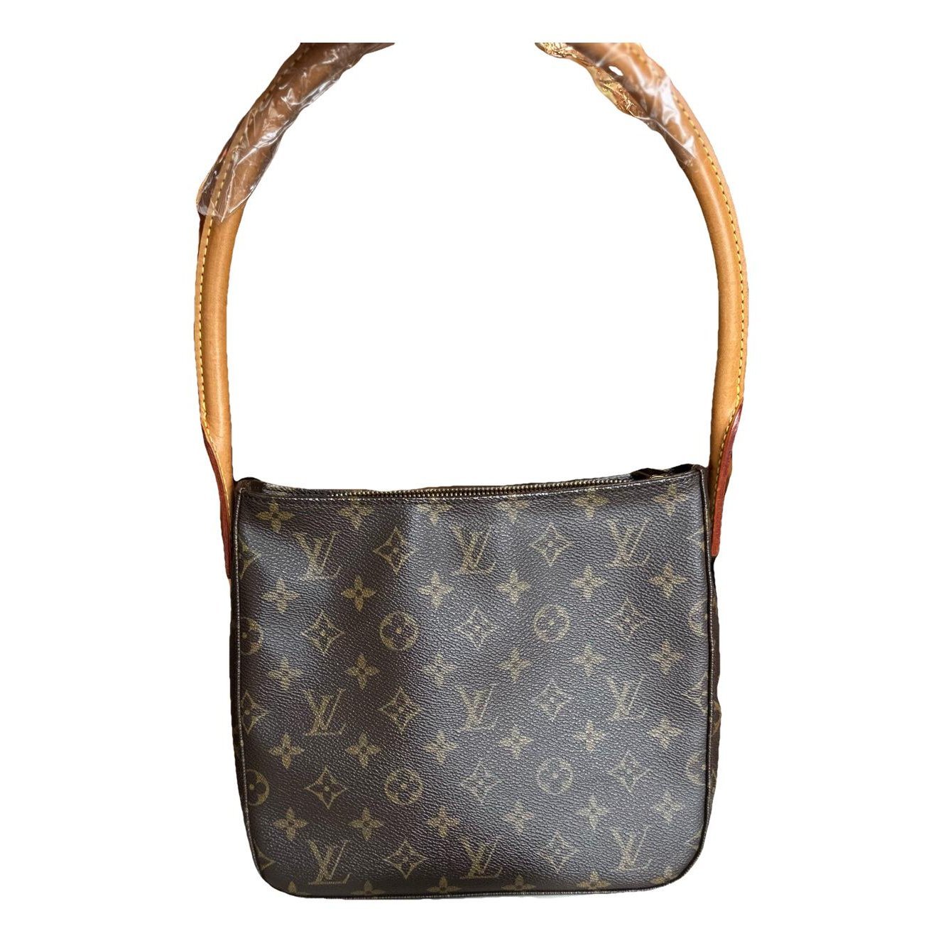 Looping leather handbag