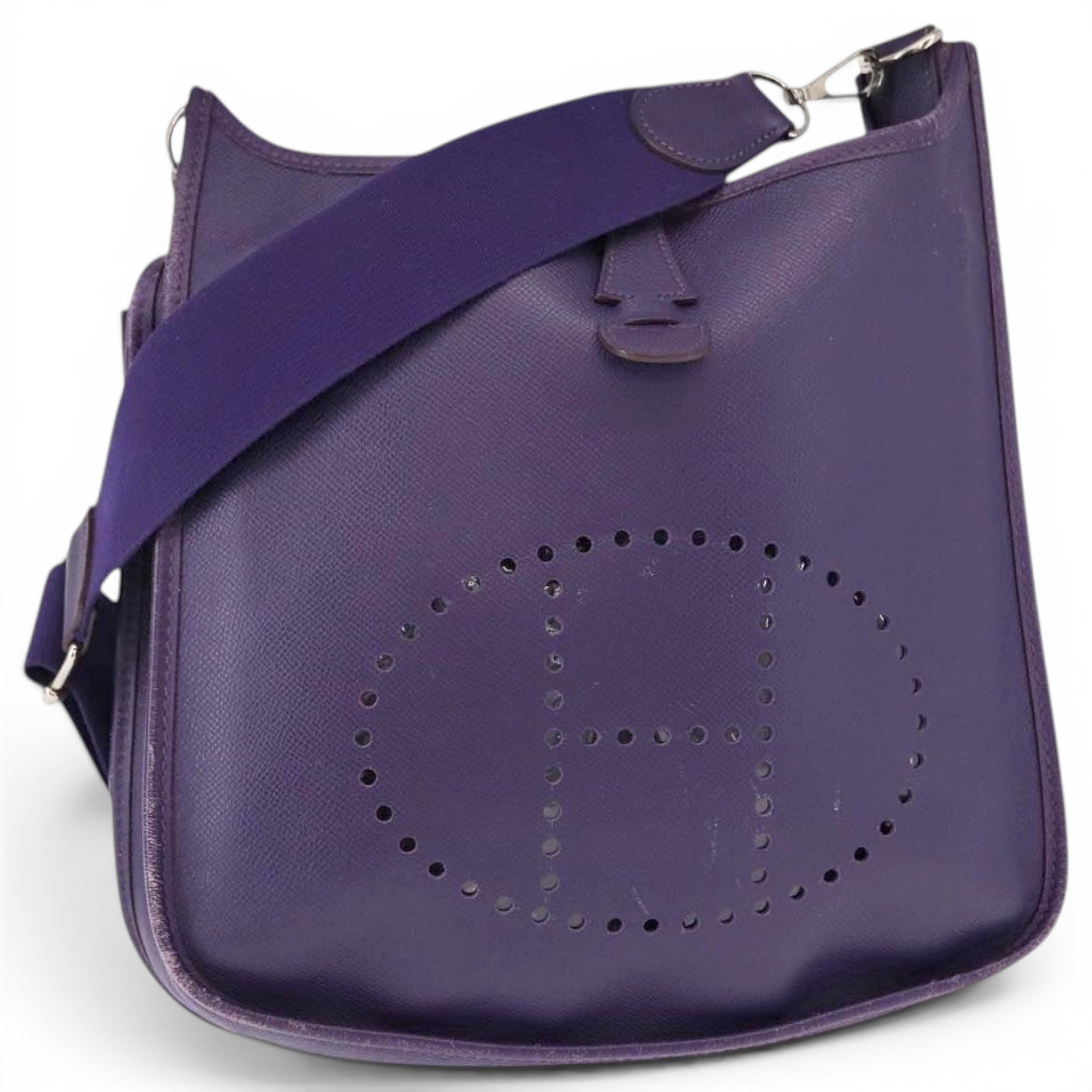 H leather handbag