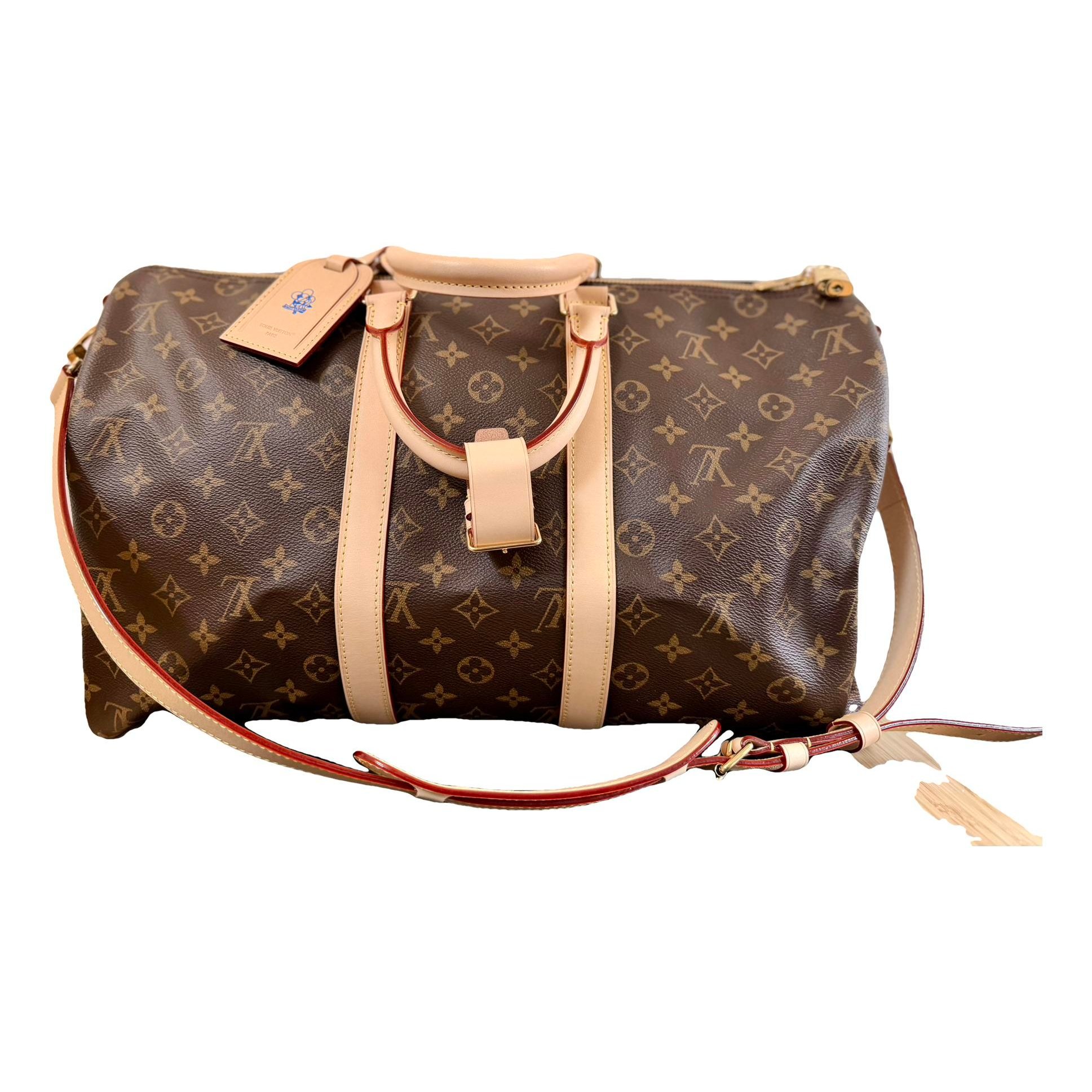 Keepall leather travel bag
