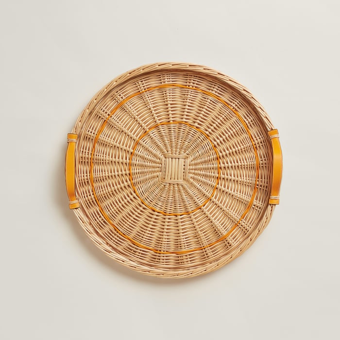 Jaune d'Or Oseraie Color Round Tray, Medium Model
