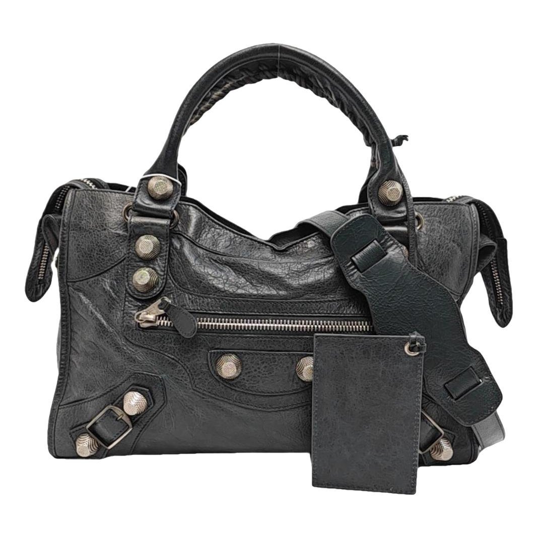 City leather handbag