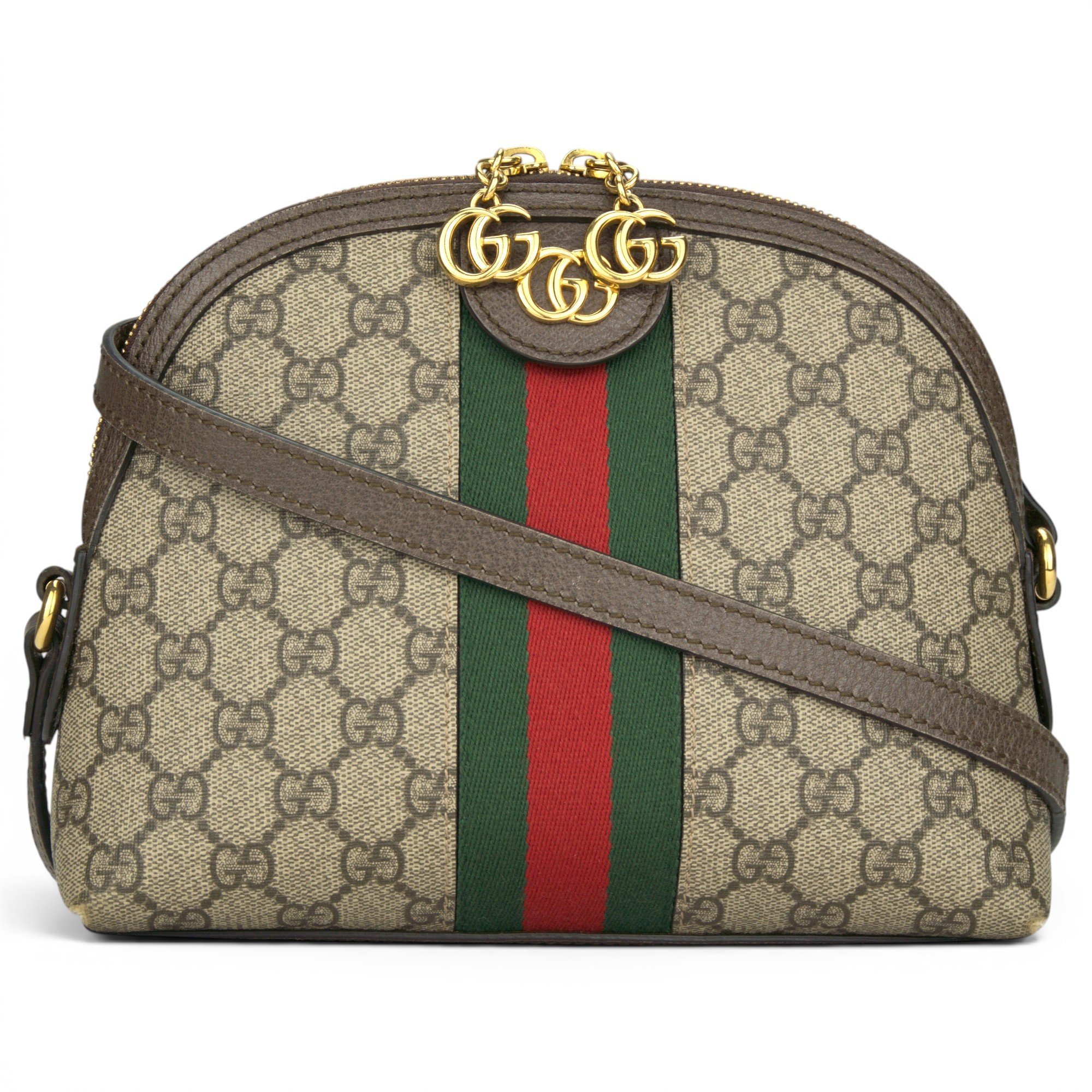 Ophidia Dome leather crossbody bag