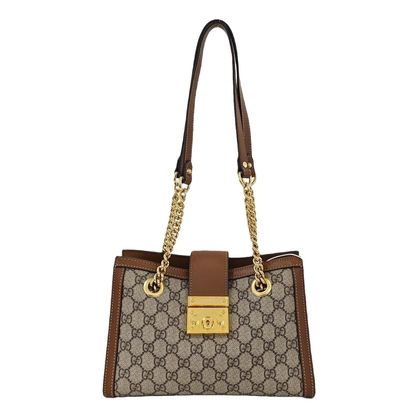 Padlock leather handbag
