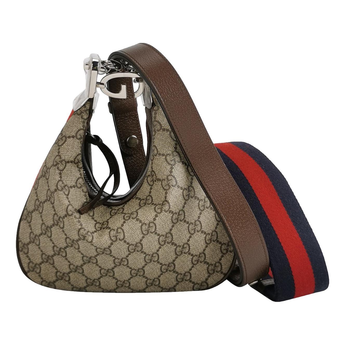 Attache leather handbag