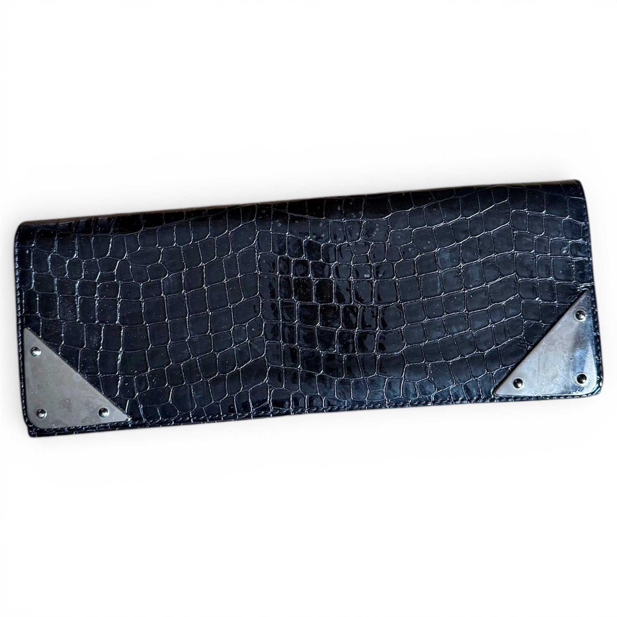 Leather clutch bag