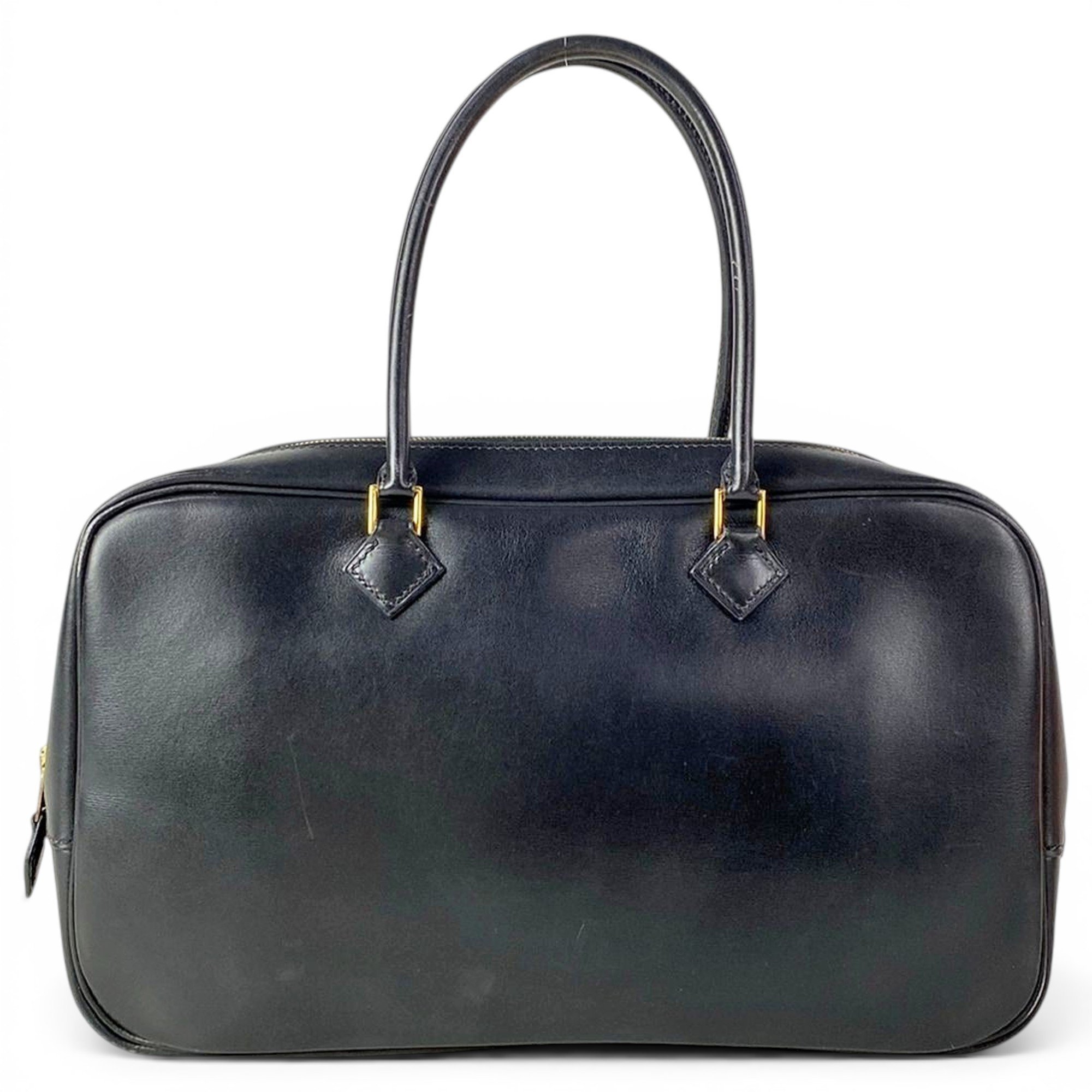 Hermes Plume Handbag Black Box Calf Leather