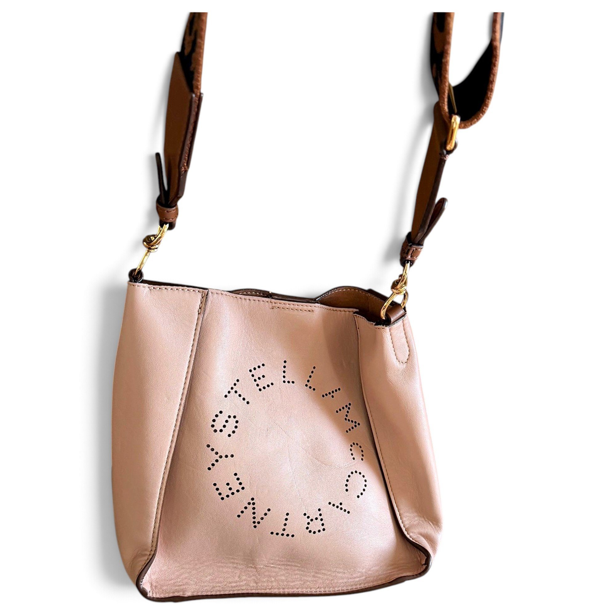 Logo vegan leather handbag