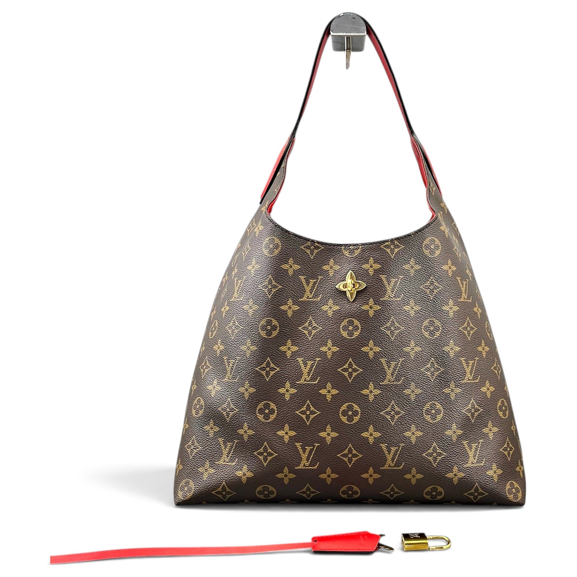 Flower Hobo leather handbag