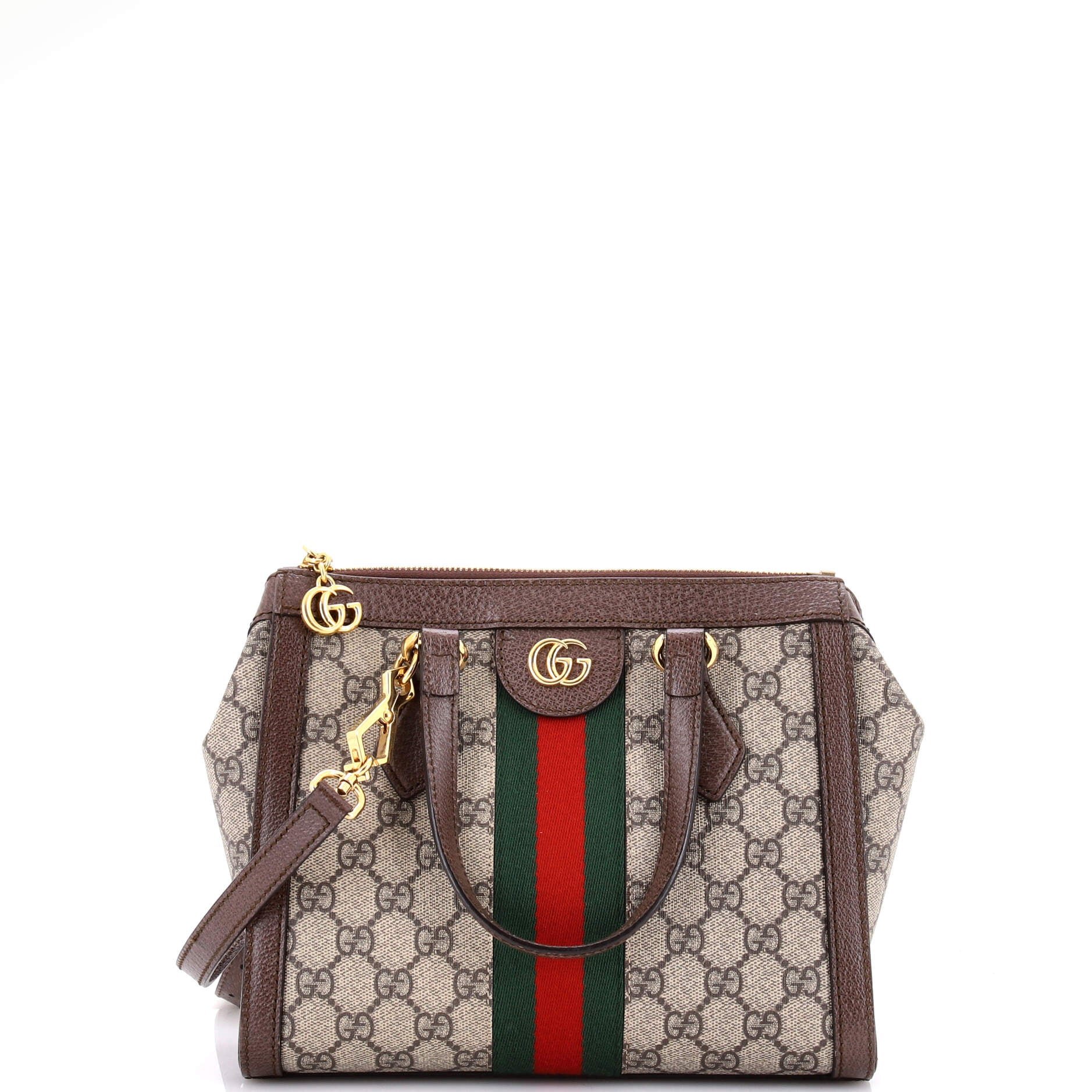 Ophidia Top Handle Tote GG Coated Canvas Small