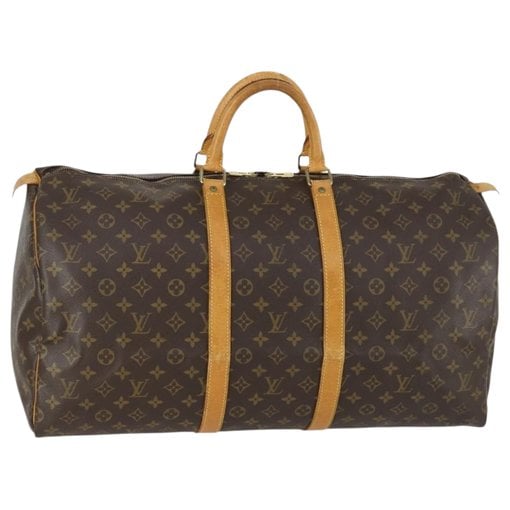 Keepall leather travel bag