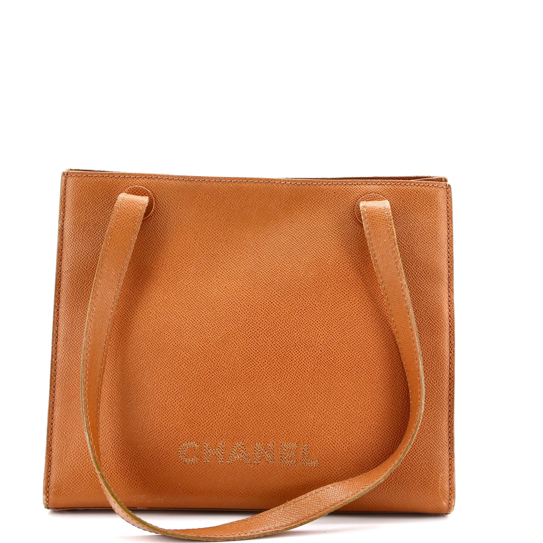 Chanel Vintage Logo Tote Caviar Medium