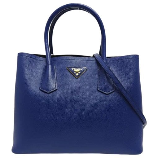 Double leather handbag