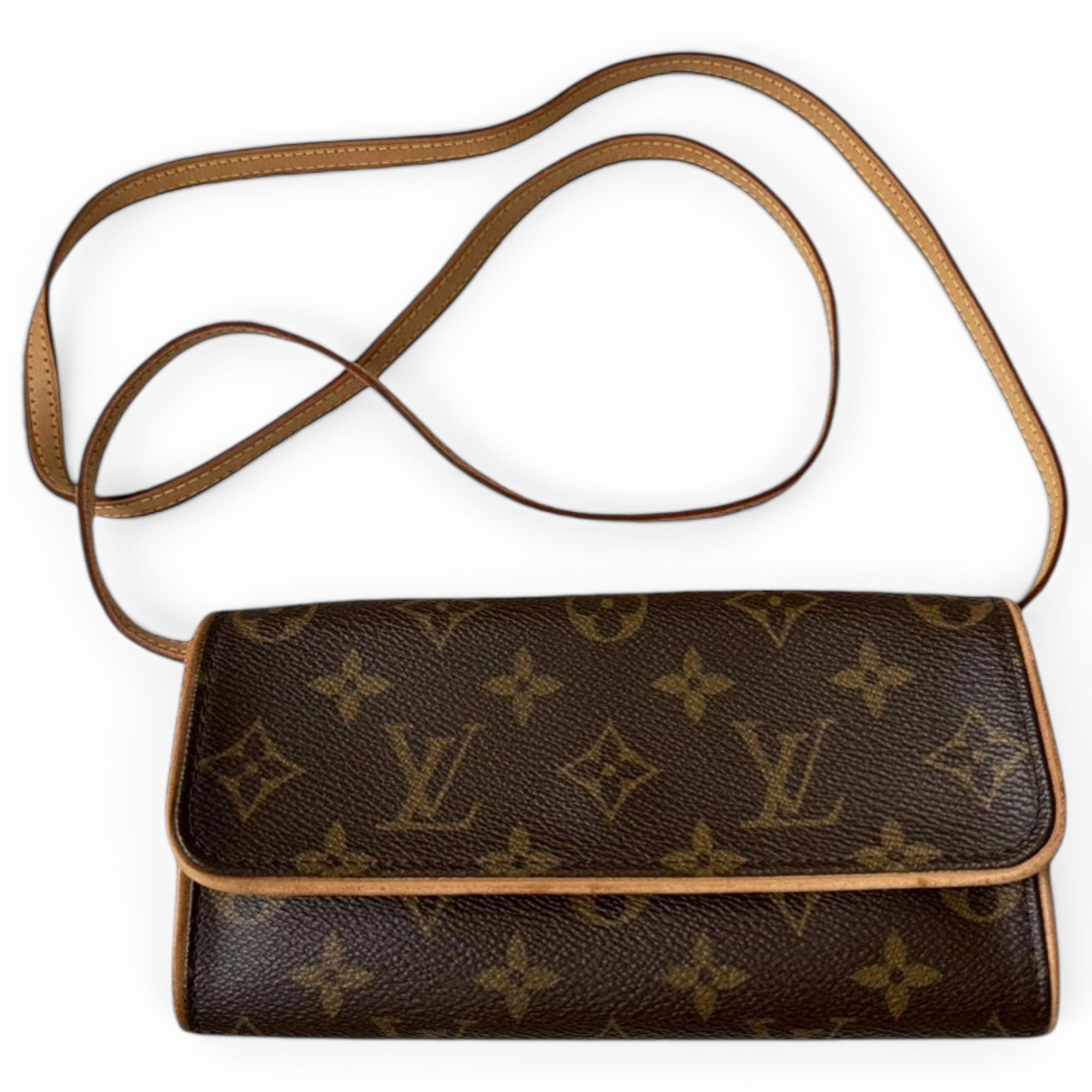 Twin leather crossbody bag