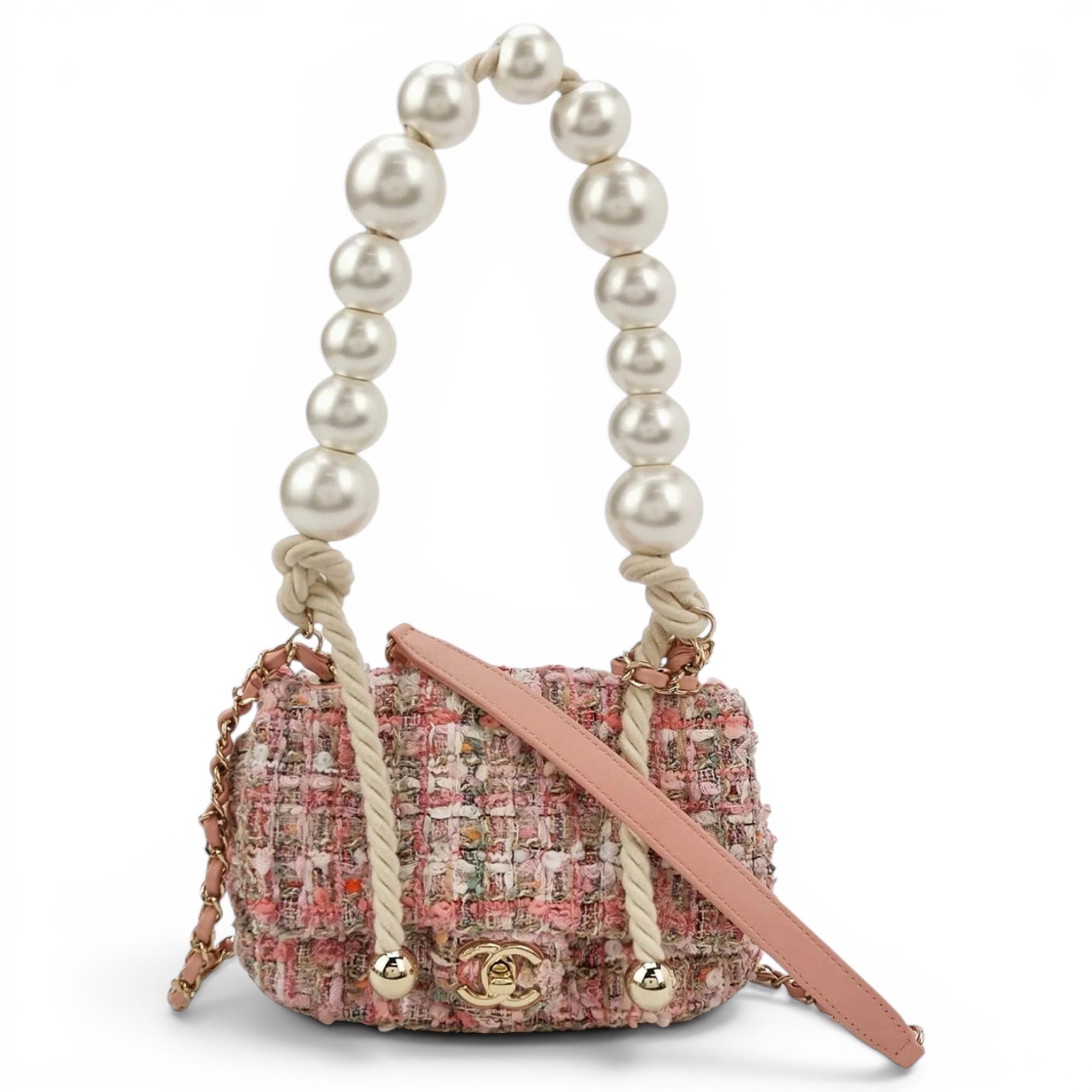 Pearl Bag tweed handbag