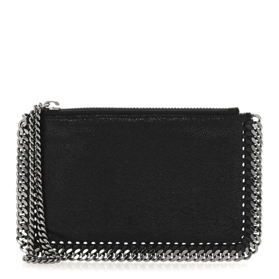 Stella McCartney Shaggy Deer Falabella Zip Pouch Black