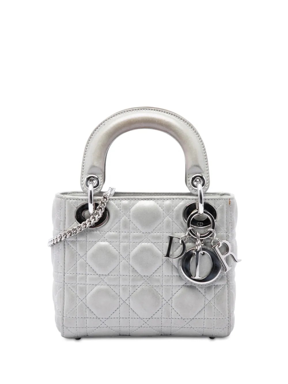 2015 Mini Iridescent Lambskin Cannage Lady Dior satchel