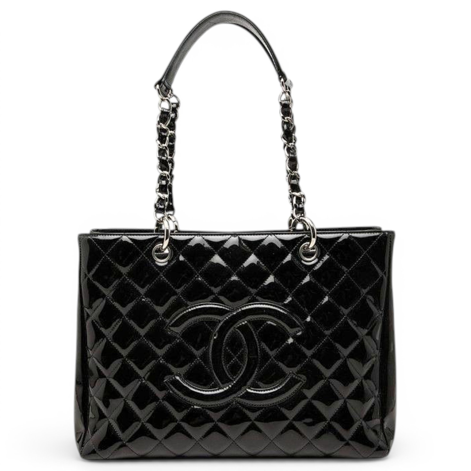 Patent leather tote