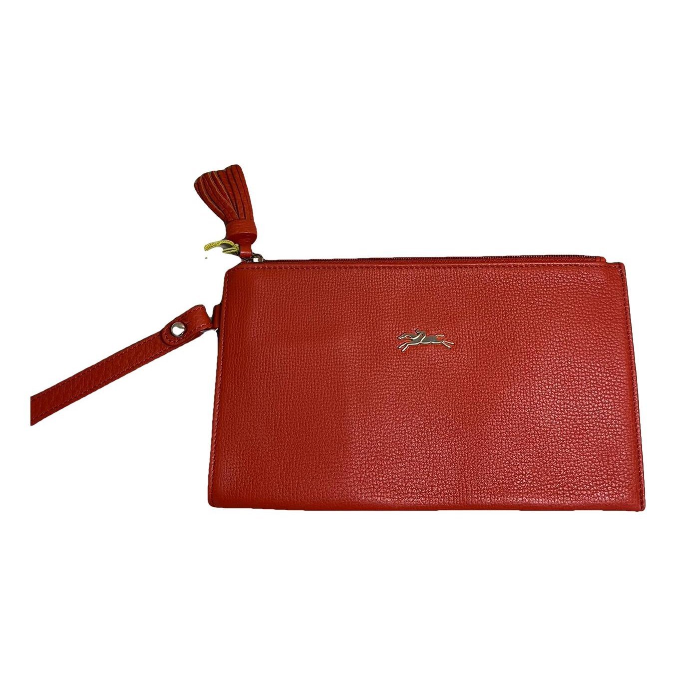 Leather clutch bag