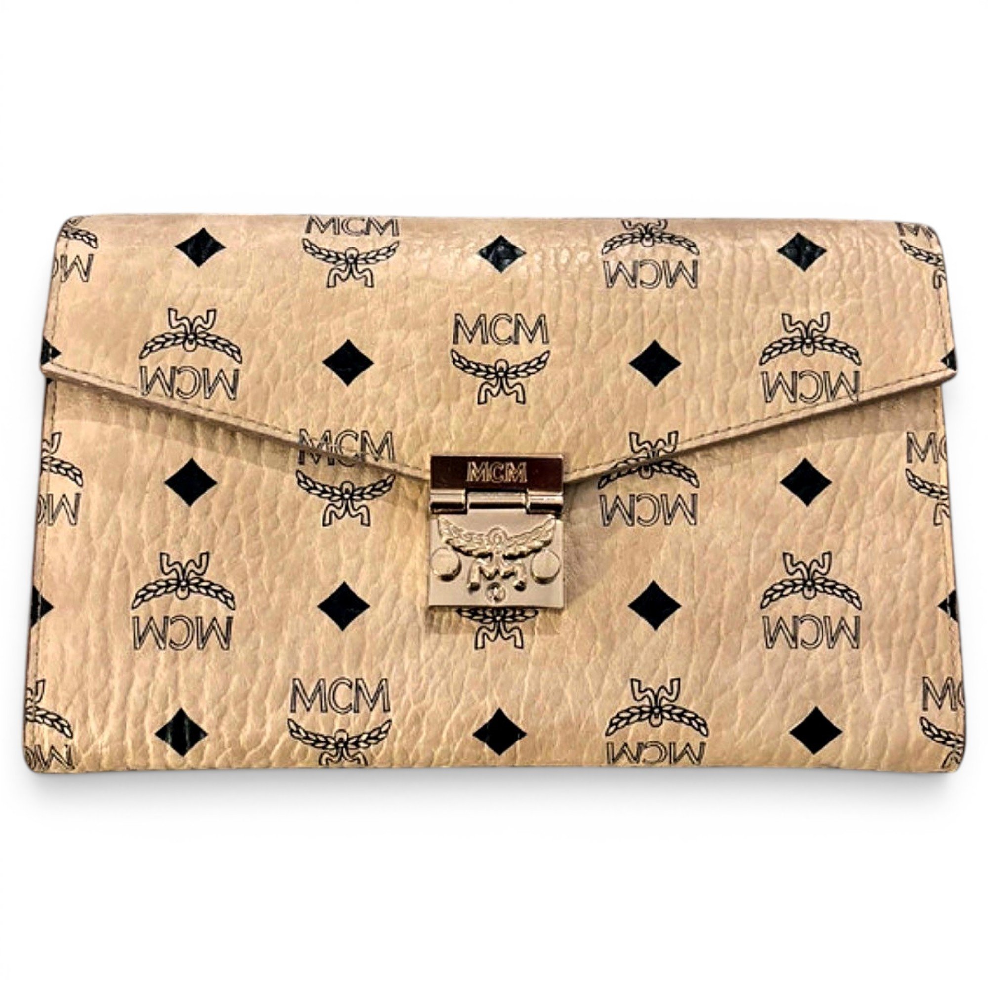 Leather clutch bag