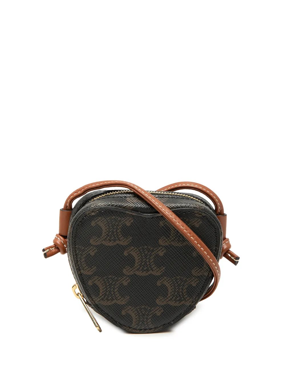 2021 Micro Triomphe Coated Canvas Heart crossbody bag