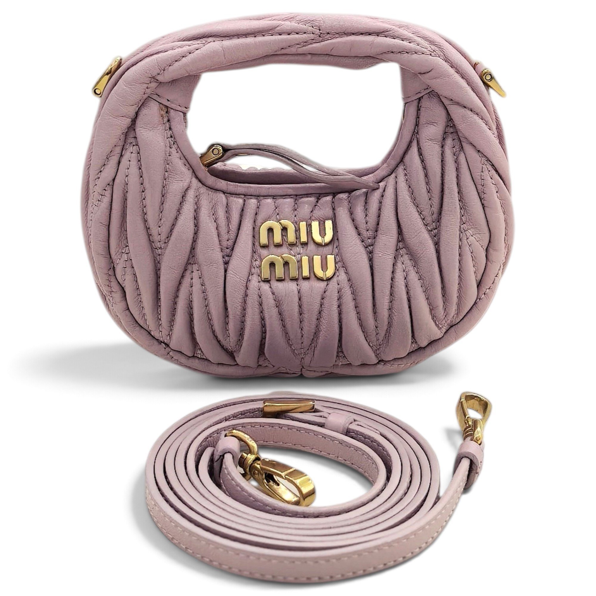 Miu Wander leather handbag