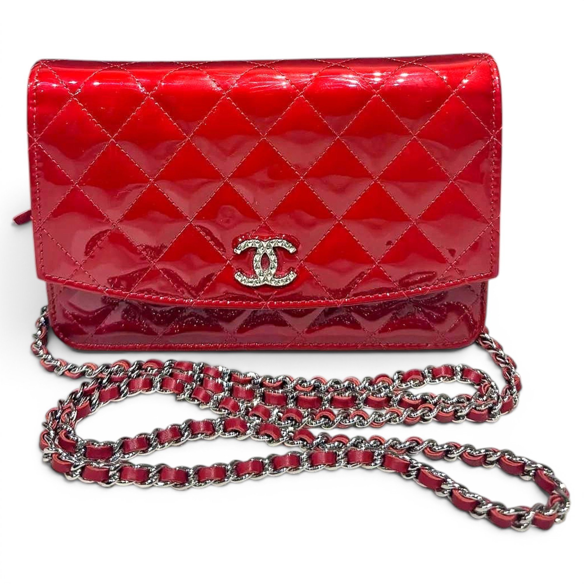 Patent leather handbag