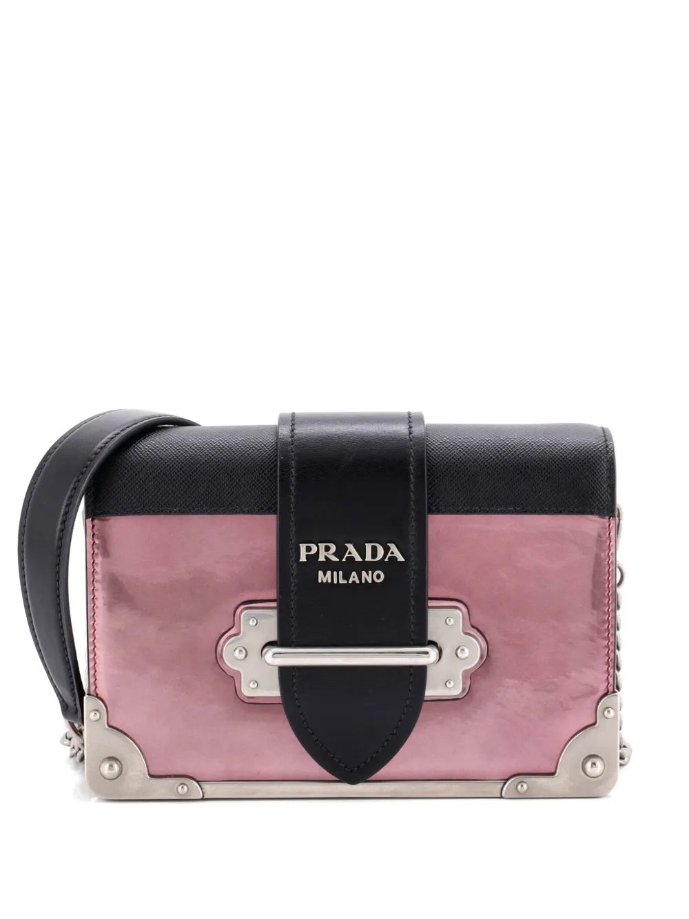 Cahier Chain Metallic Leather and Saffiano Small crossbody bag