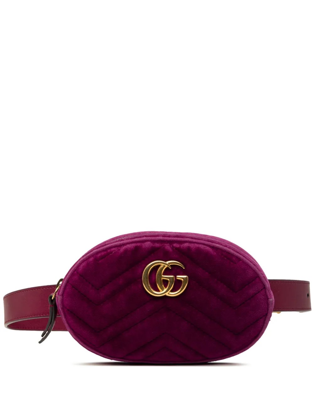 Gucci 2016-2026 GG Marmont Matelasse Velvet belt bag