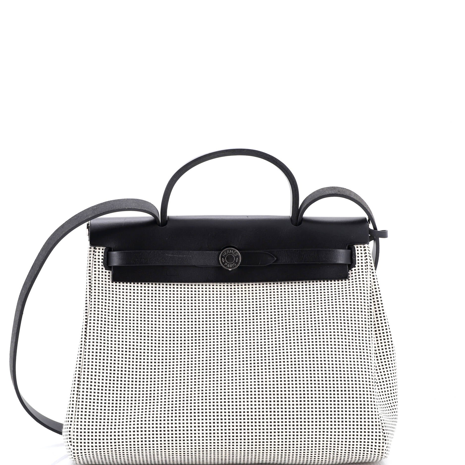 Hermes Herbag Zip Criss Viking Toile and Leather 31