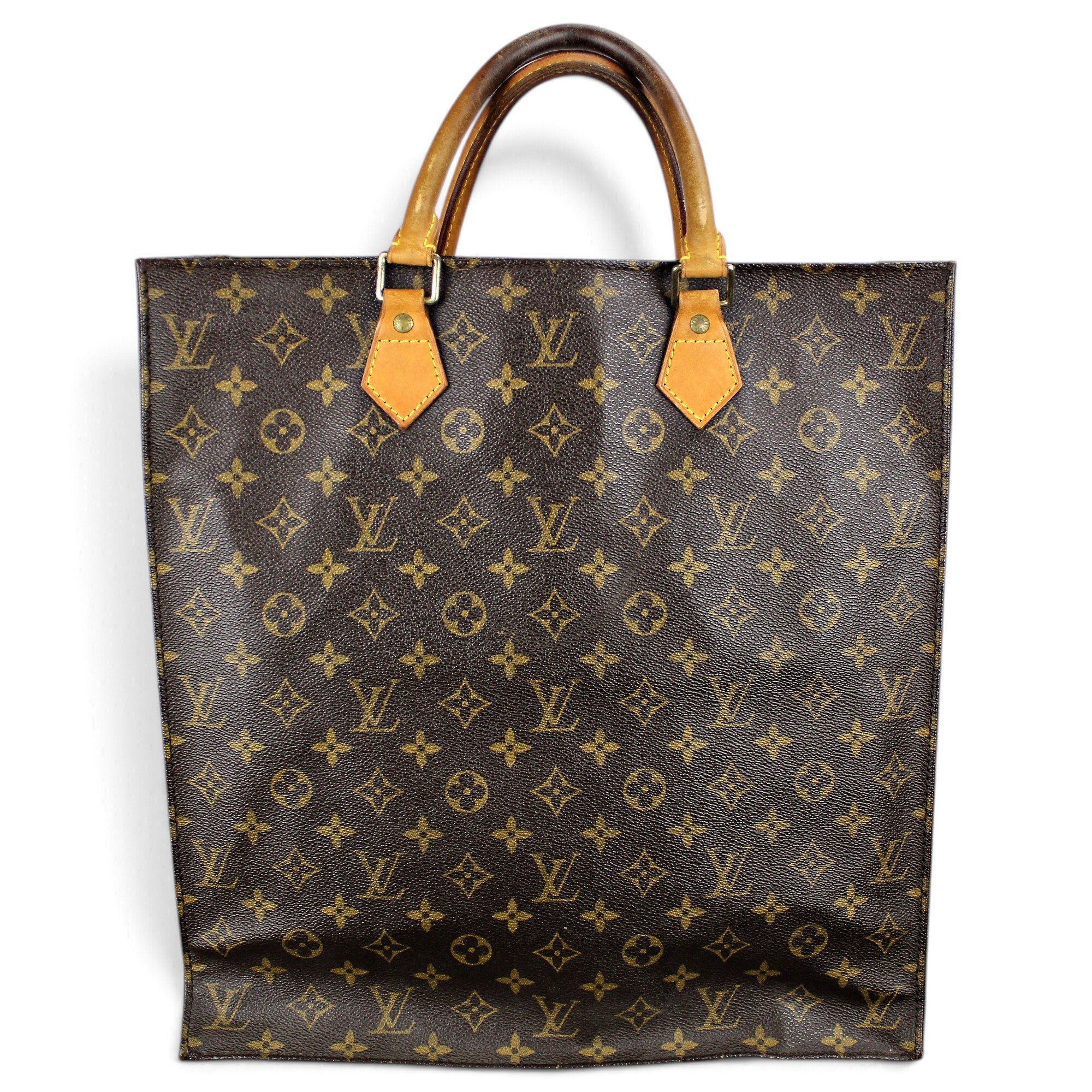 Plat leather handbag