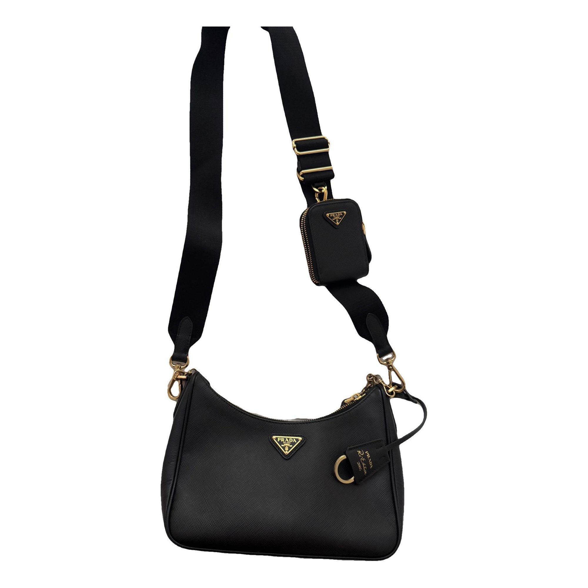 Re-edition leather handbag
