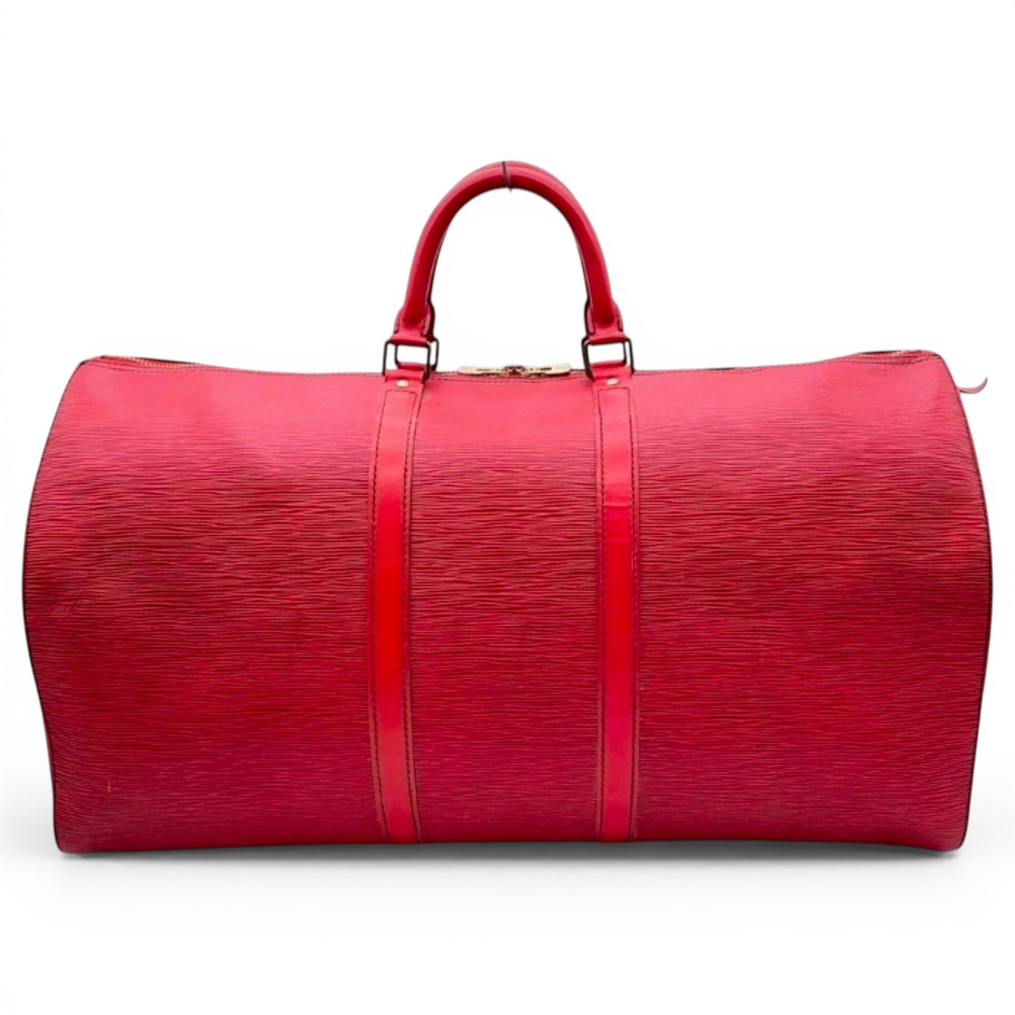 Keepall leather travel bag