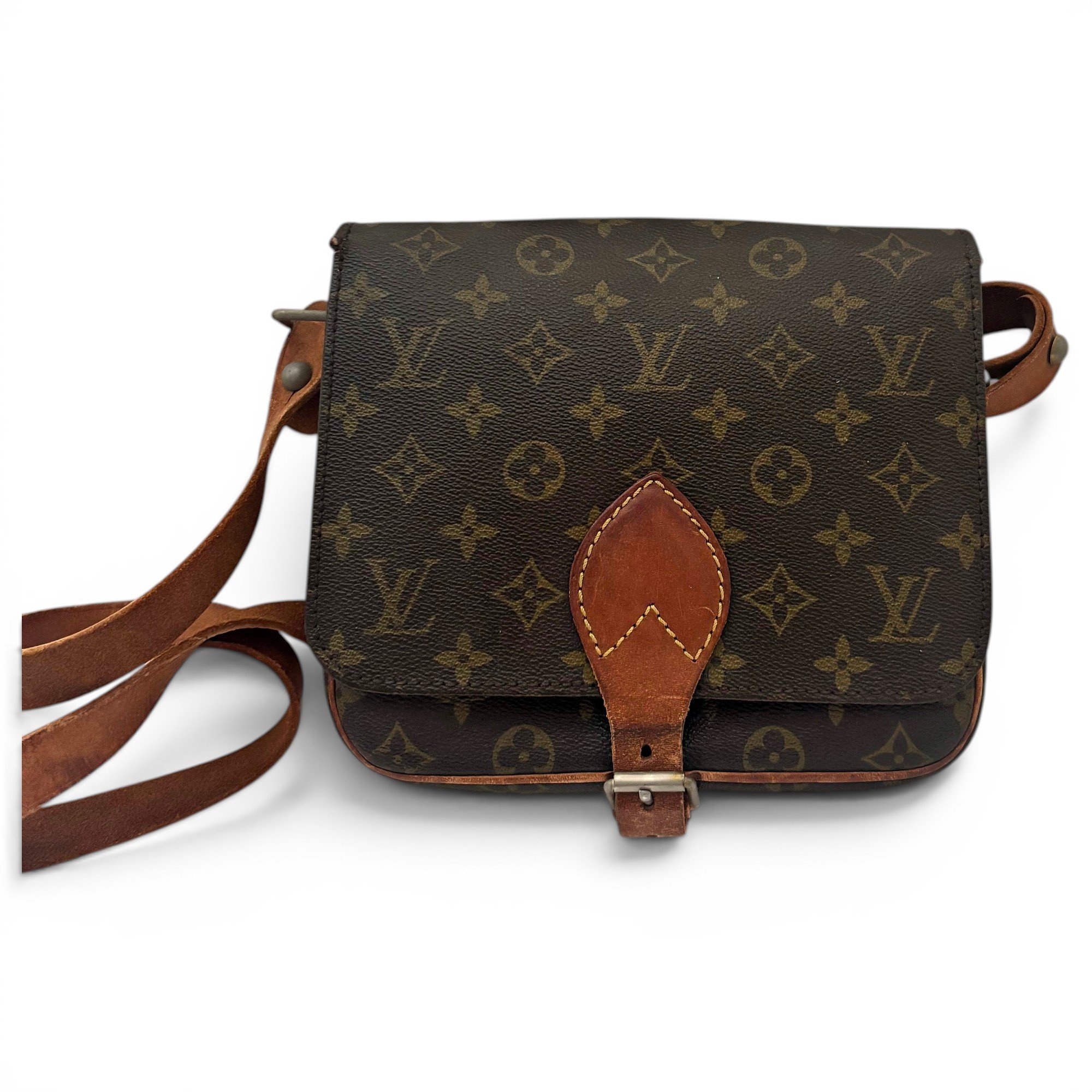Cartouchière leather crossbody bag