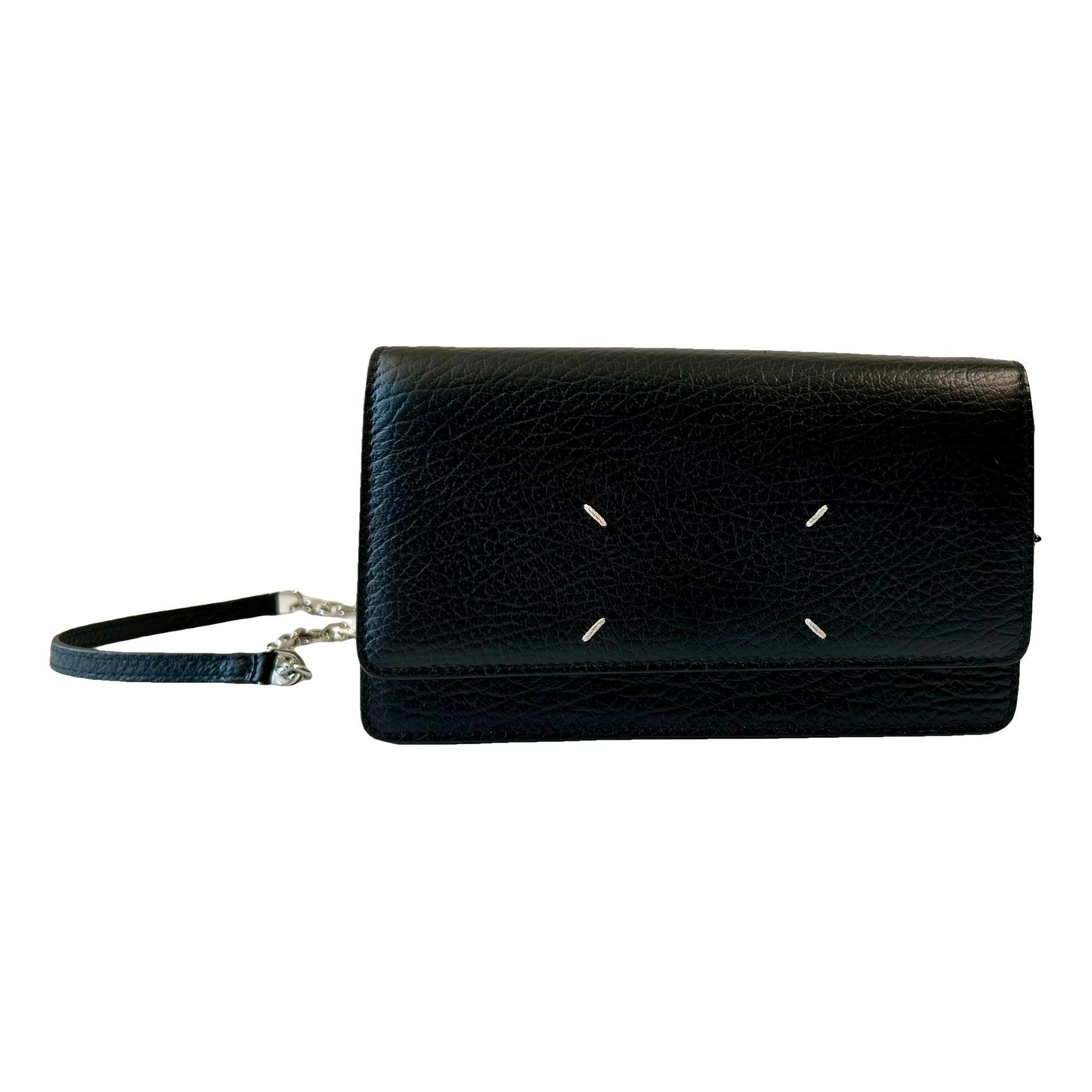 Leather clutch bag