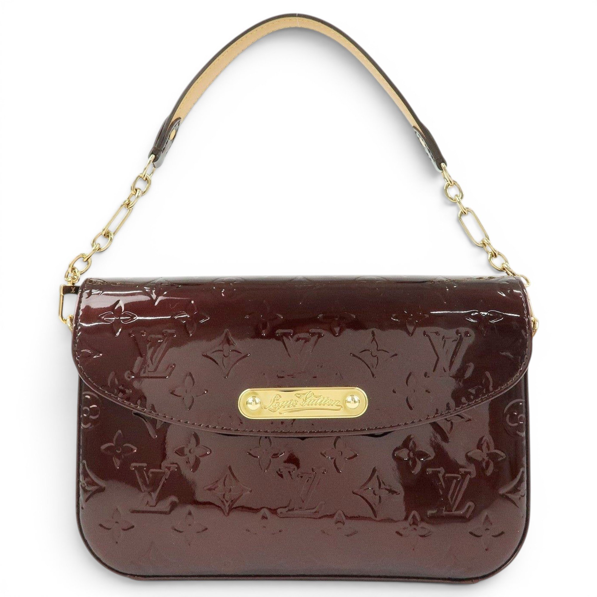 Patent leather handbag