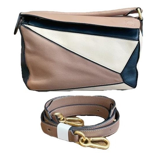 Puzzle leather crossbody bag