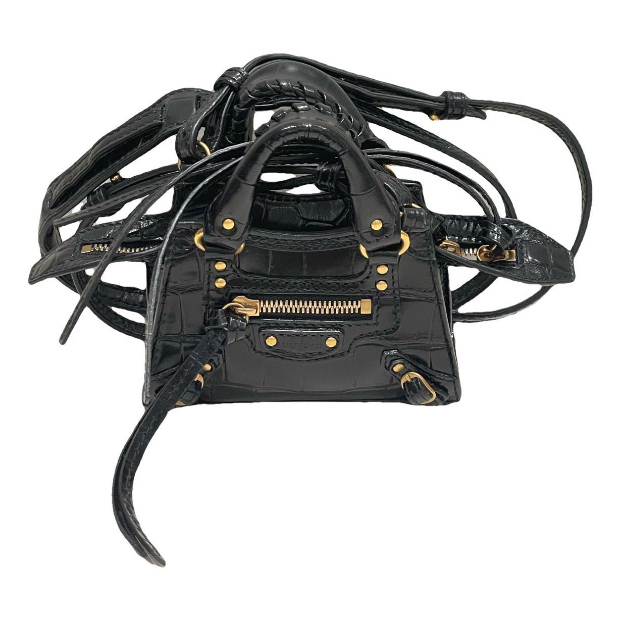 City leather handbag
