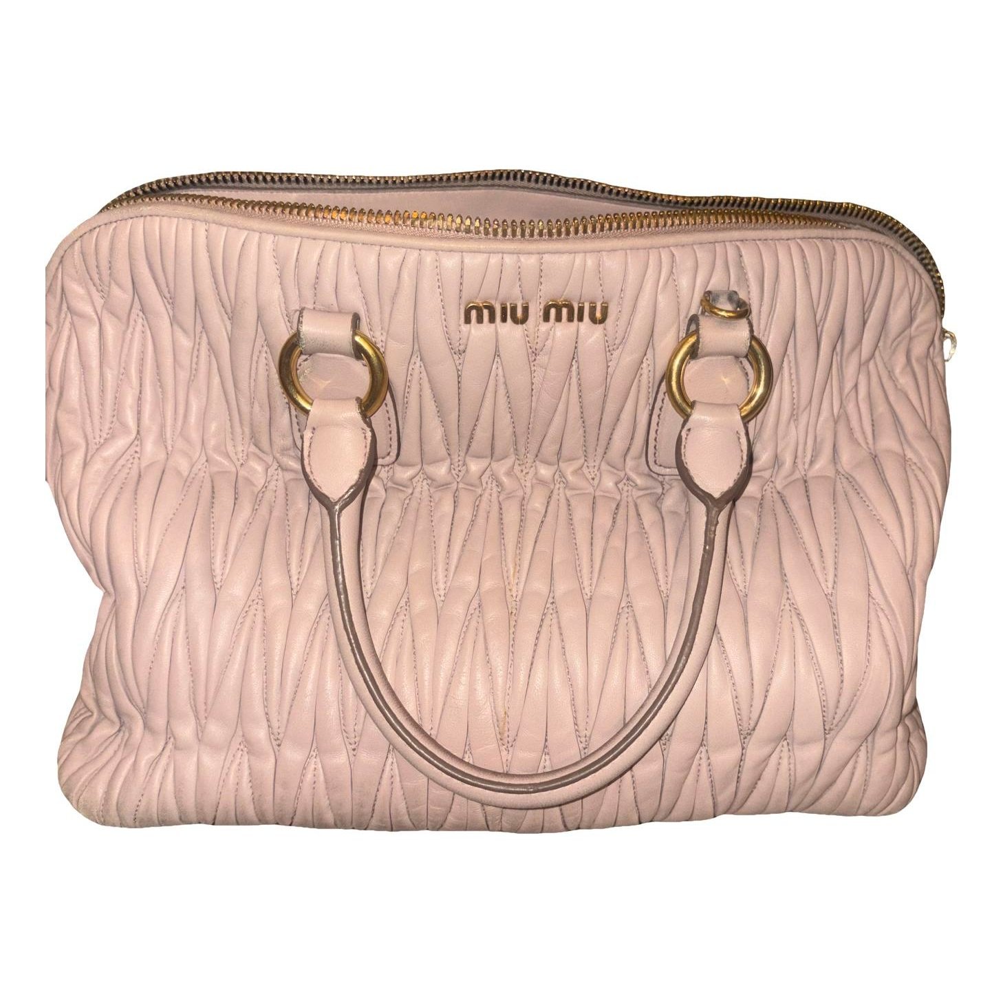 Matelassé leather handbag