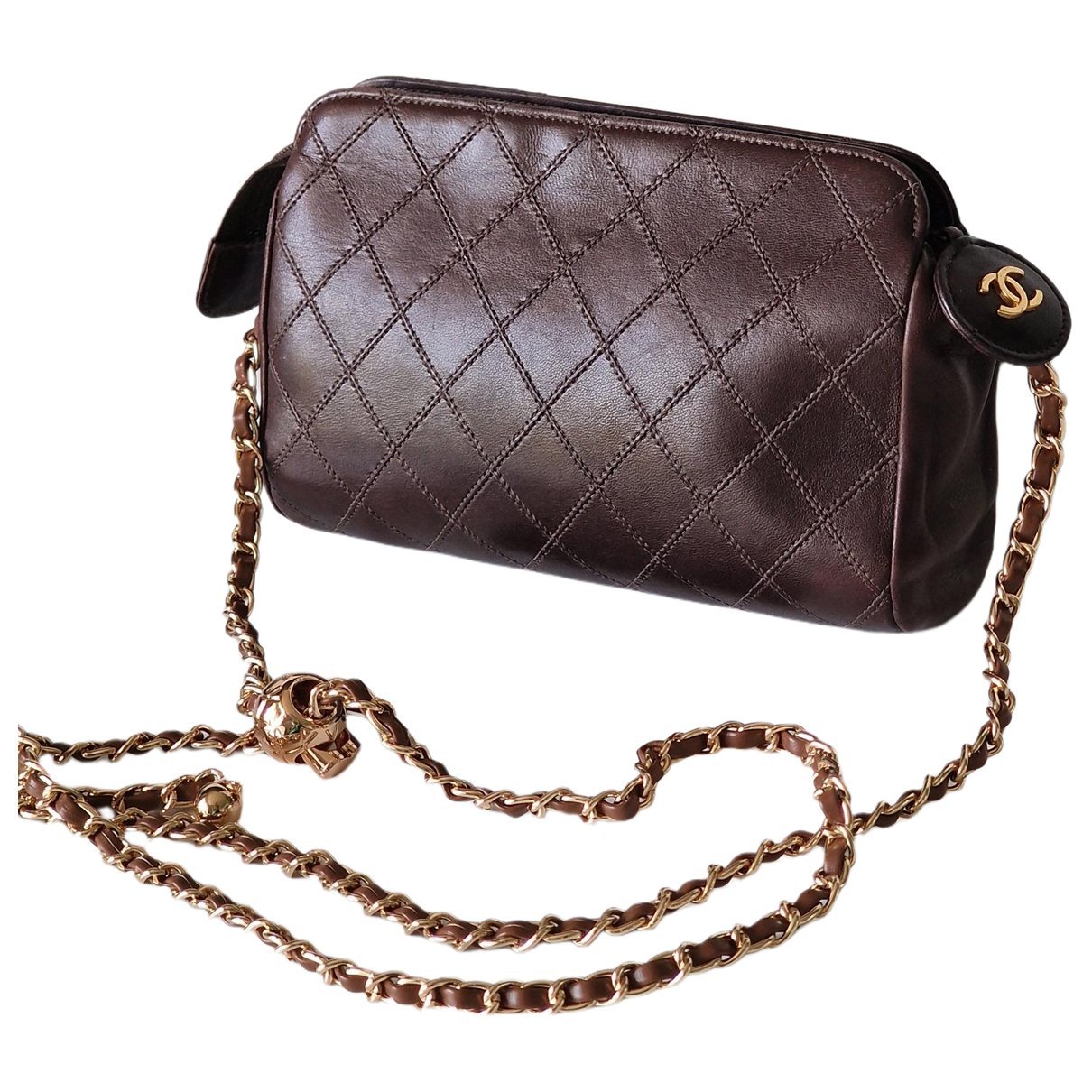 Leather clutch bag