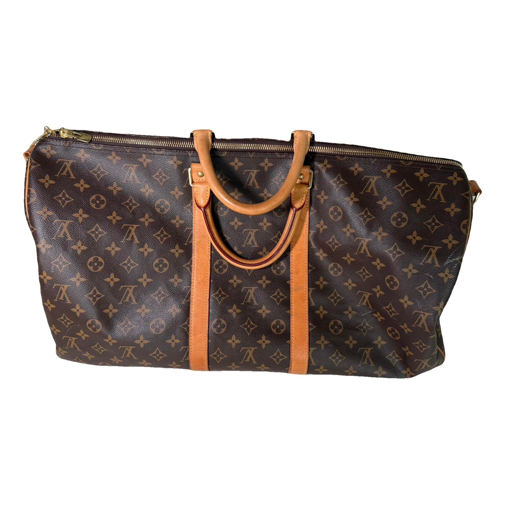 Keepall leather travel bag