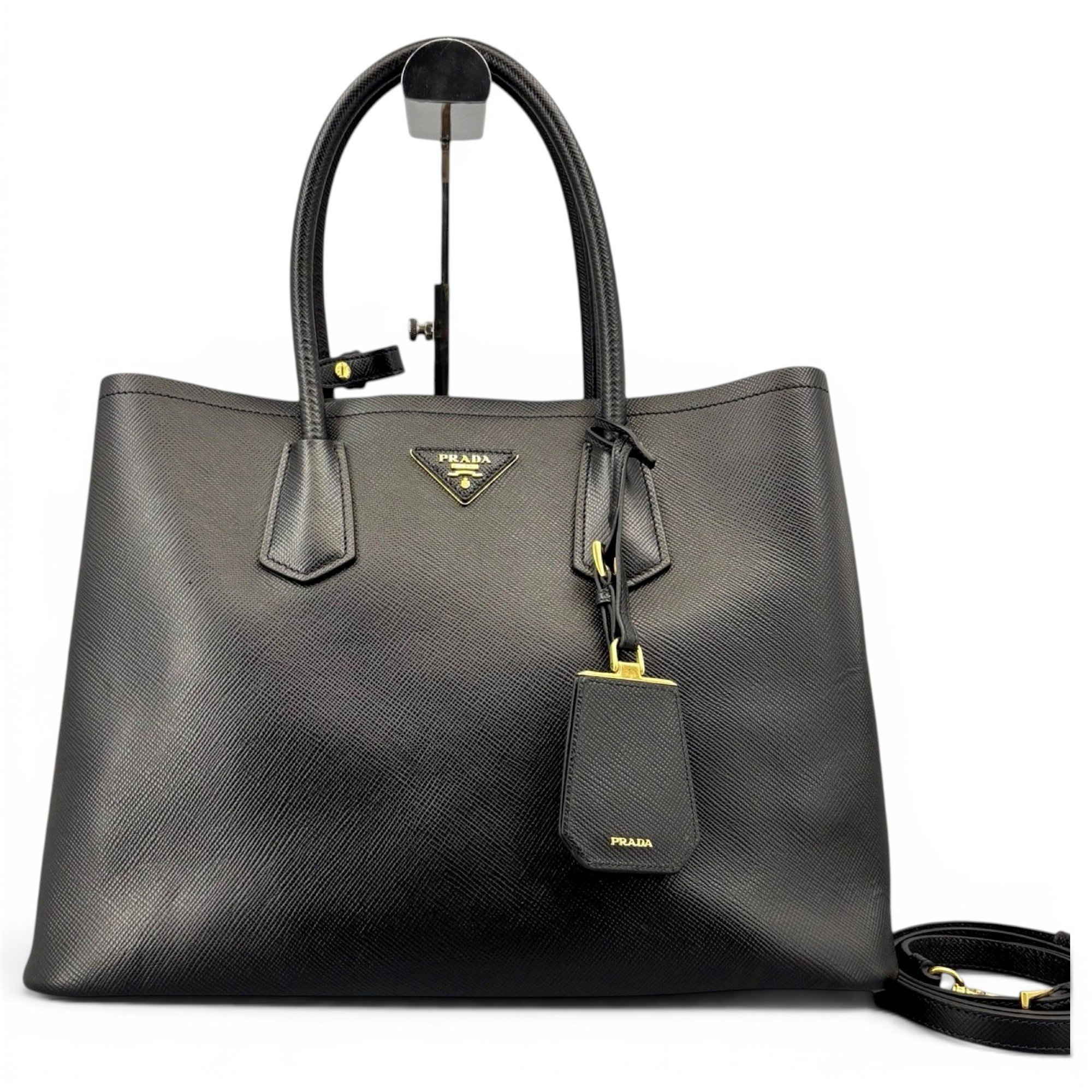 Double leather tote
