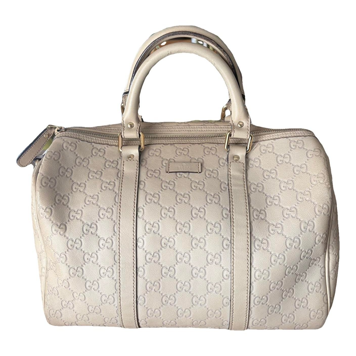 Boston leather bowling bag
