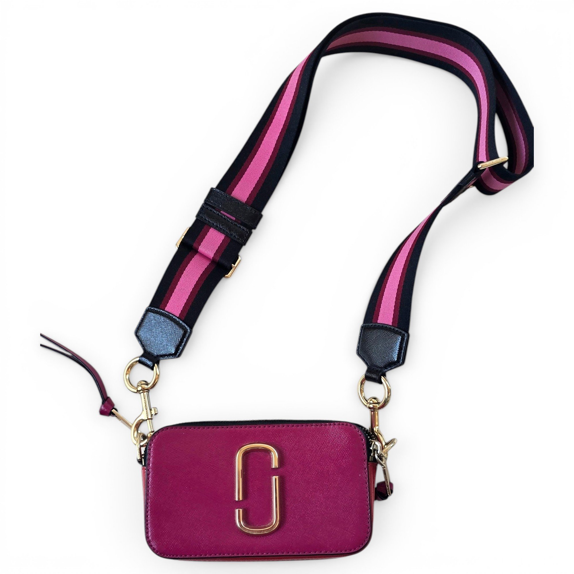 Snapshot leather clutch bag
