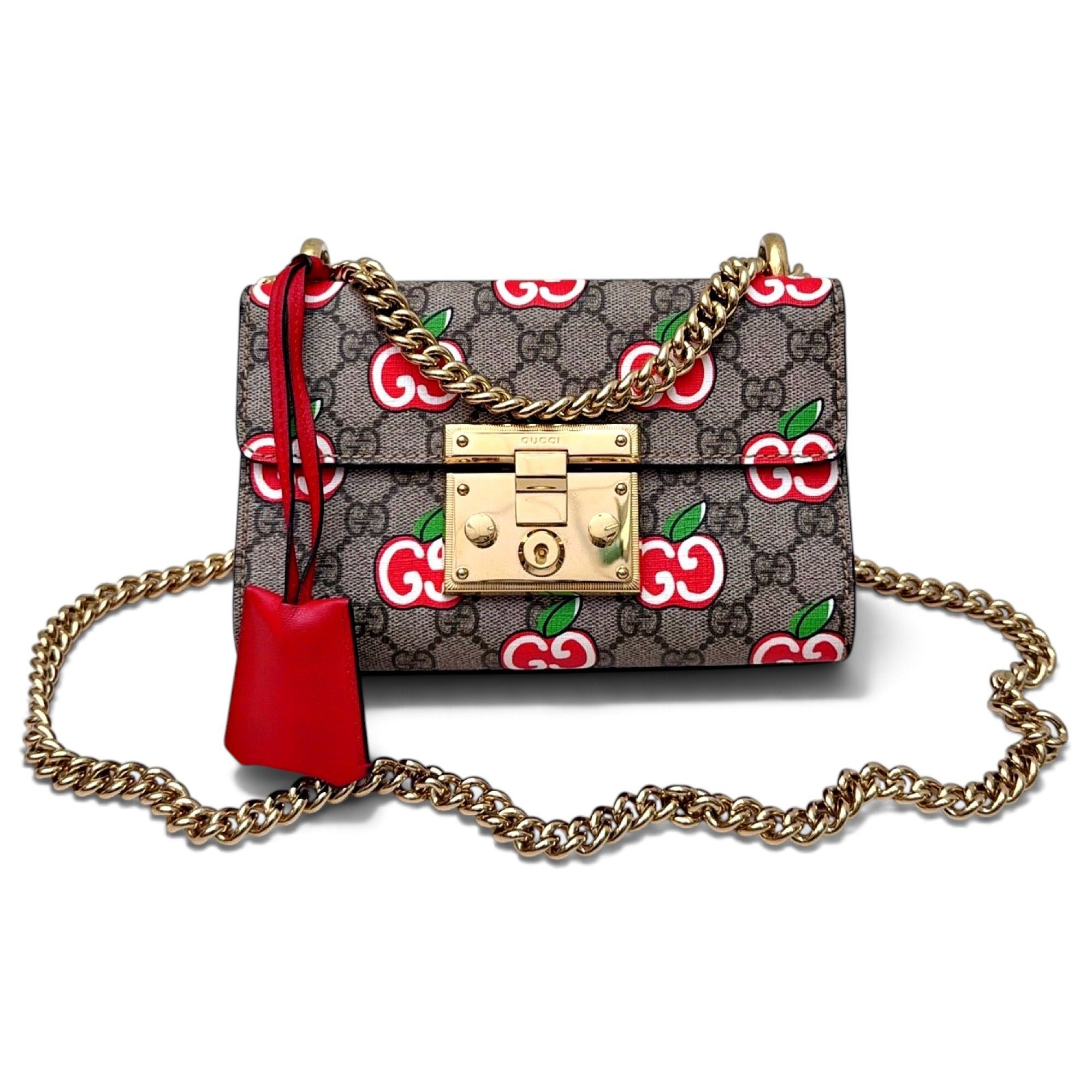 Padlock leather handbag