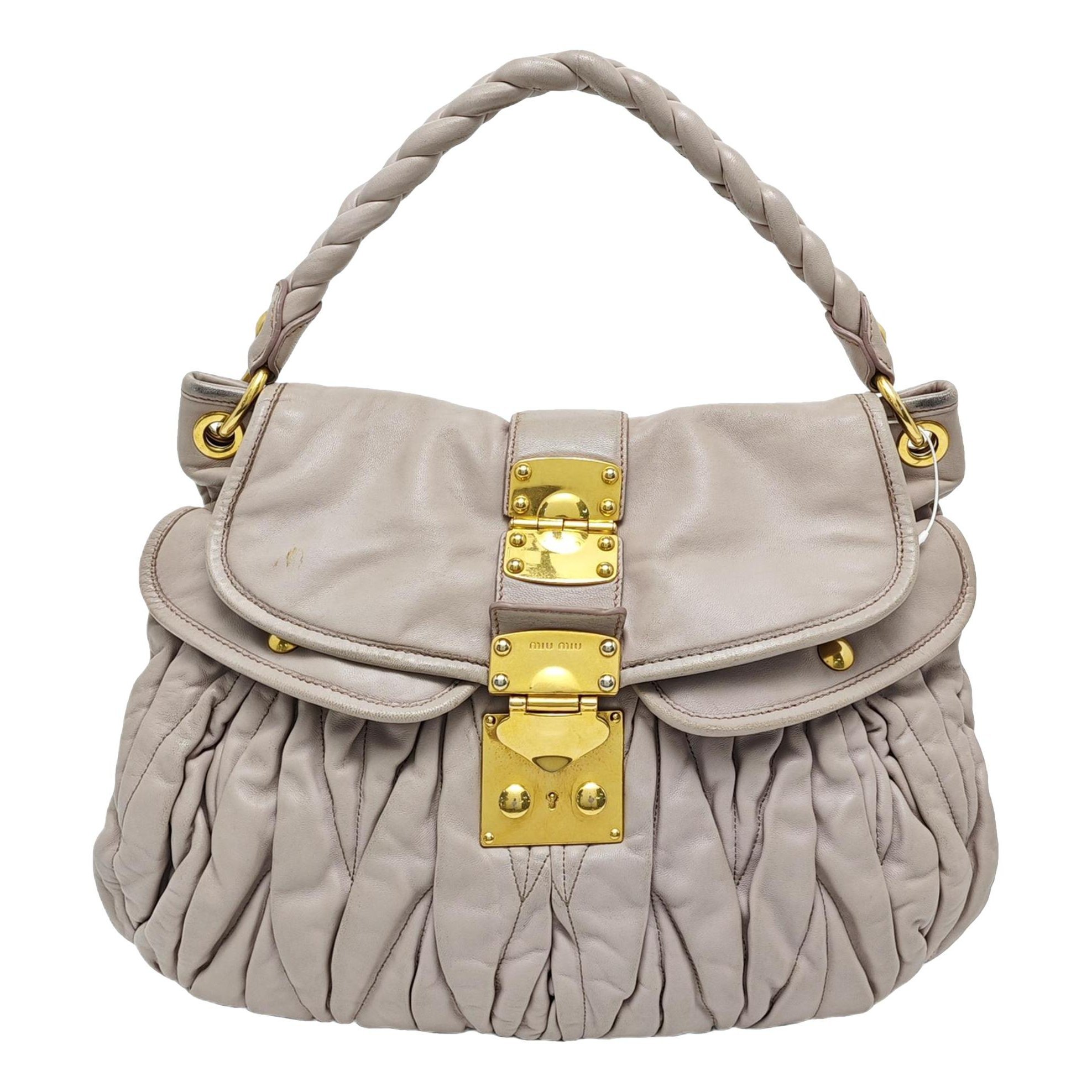 Coffer leather handbag
