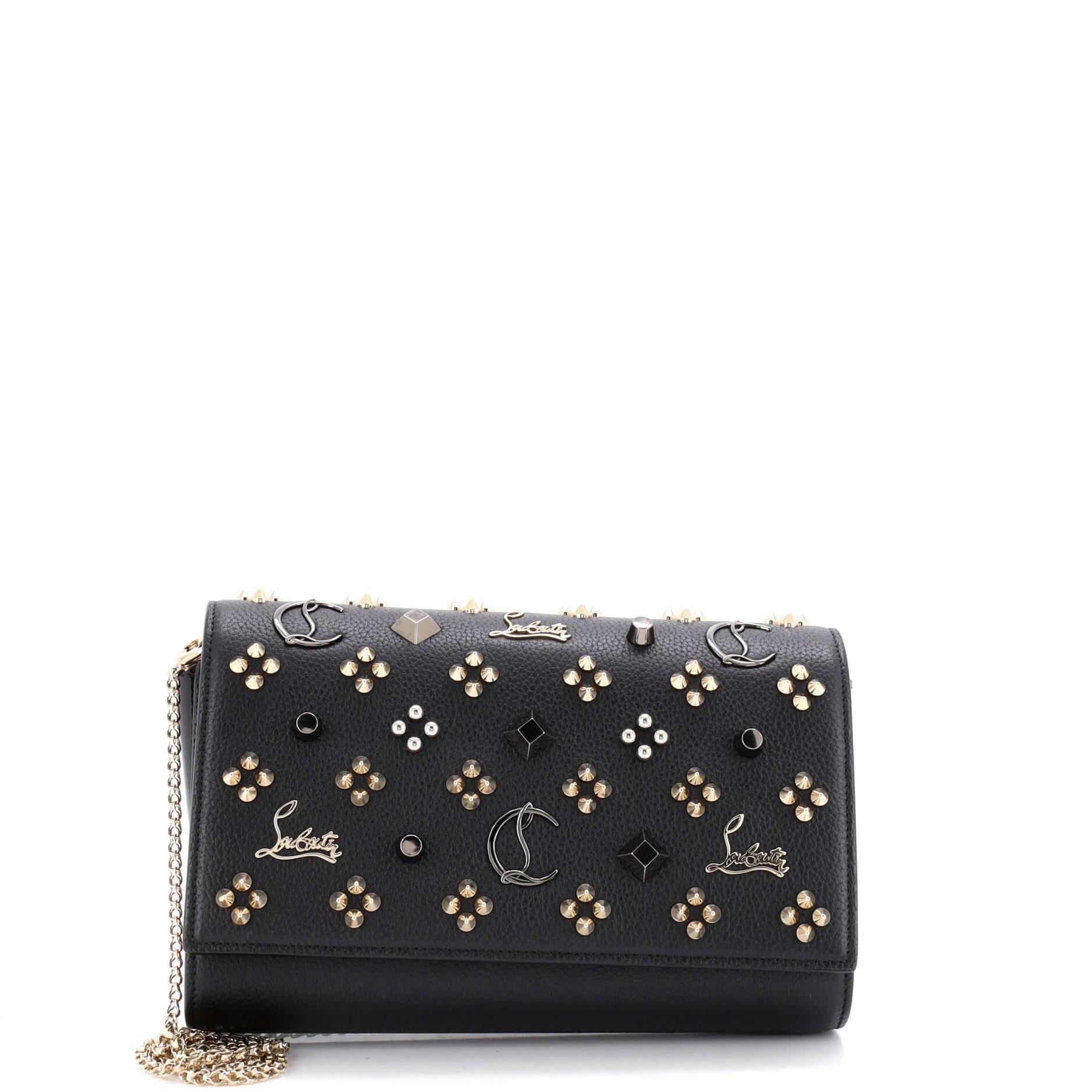 Leather clutch bag