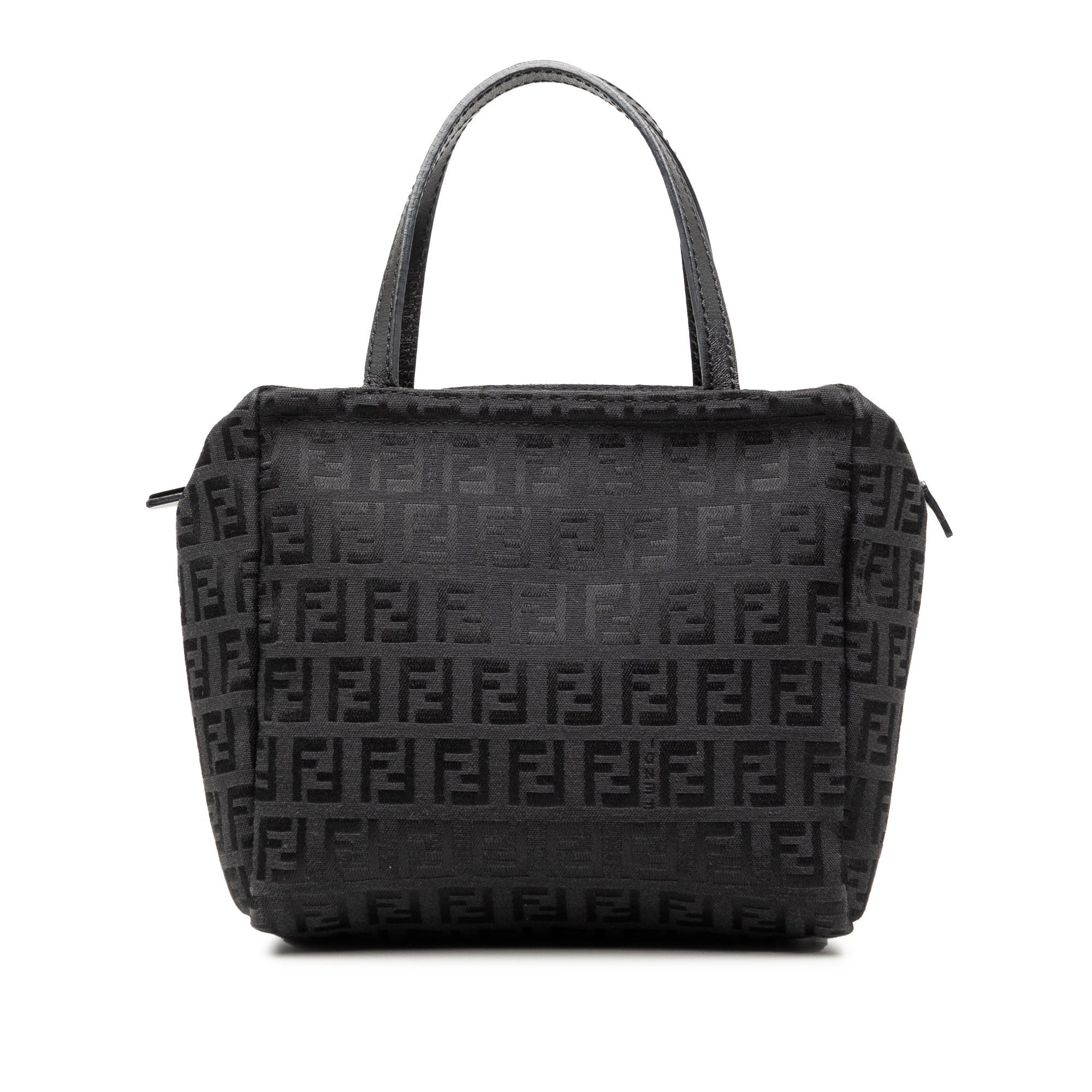 Pocket leather handbag