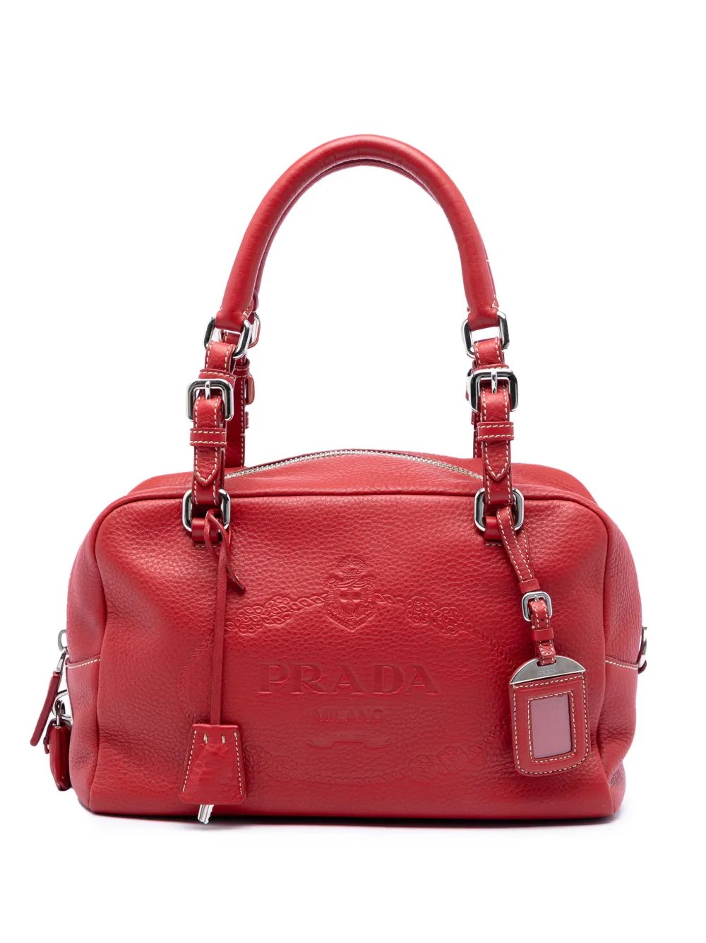 2000-2026 Vitello Daino Embossed Logo Bauletto shoulder bag