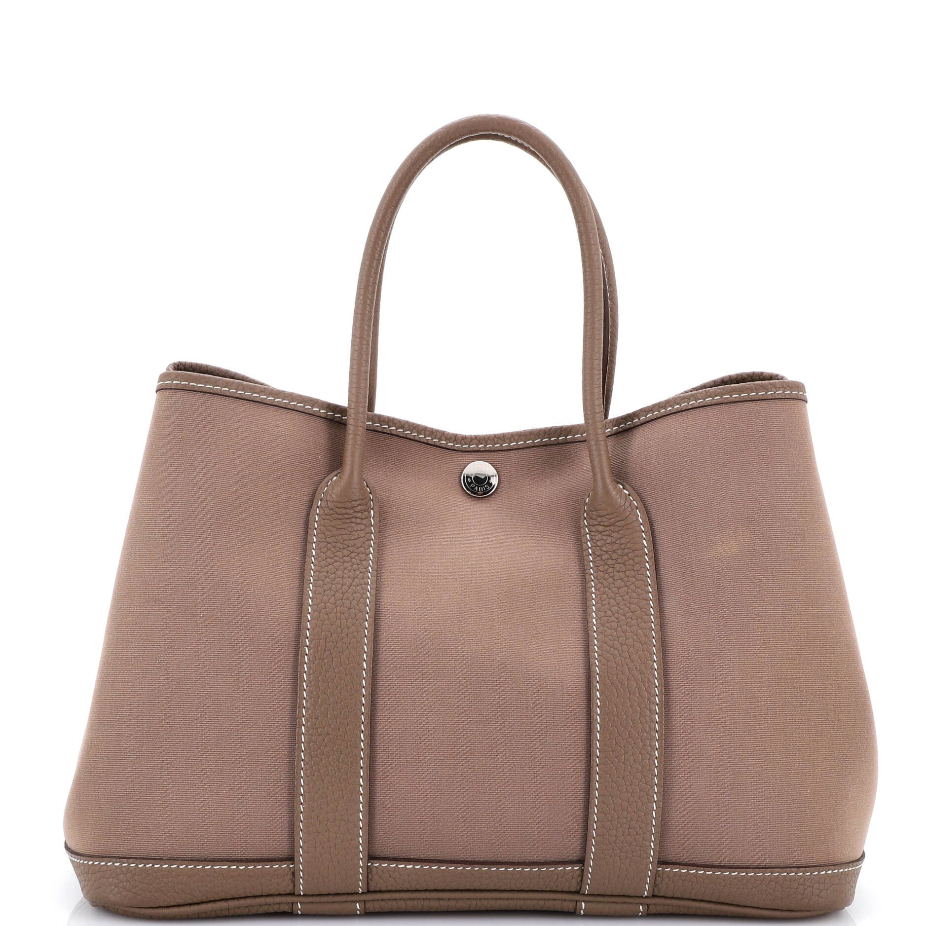 Garden Party Tote Toile and Leather 30
